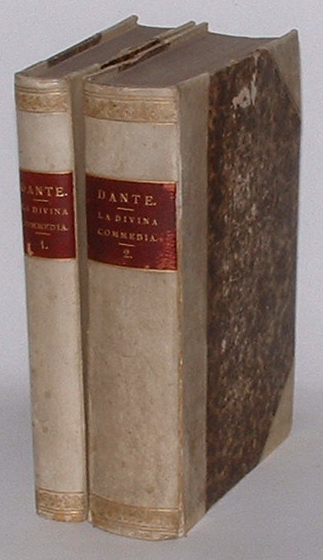 La Divina Commedia di Dante Alighieri Volume Primo. L Inferno. Volume Secundo. Il Purgatorio. Two volumes