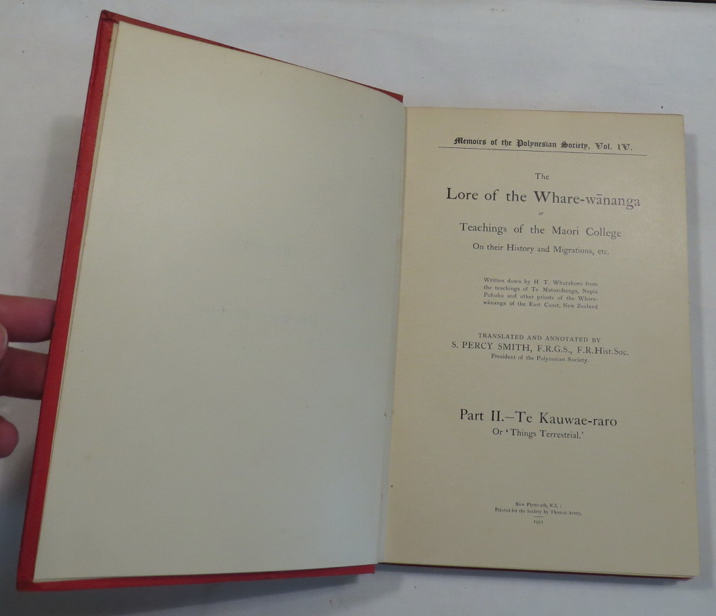 The Lore of the Whare-wananga or Teachings of the Maori College on ...