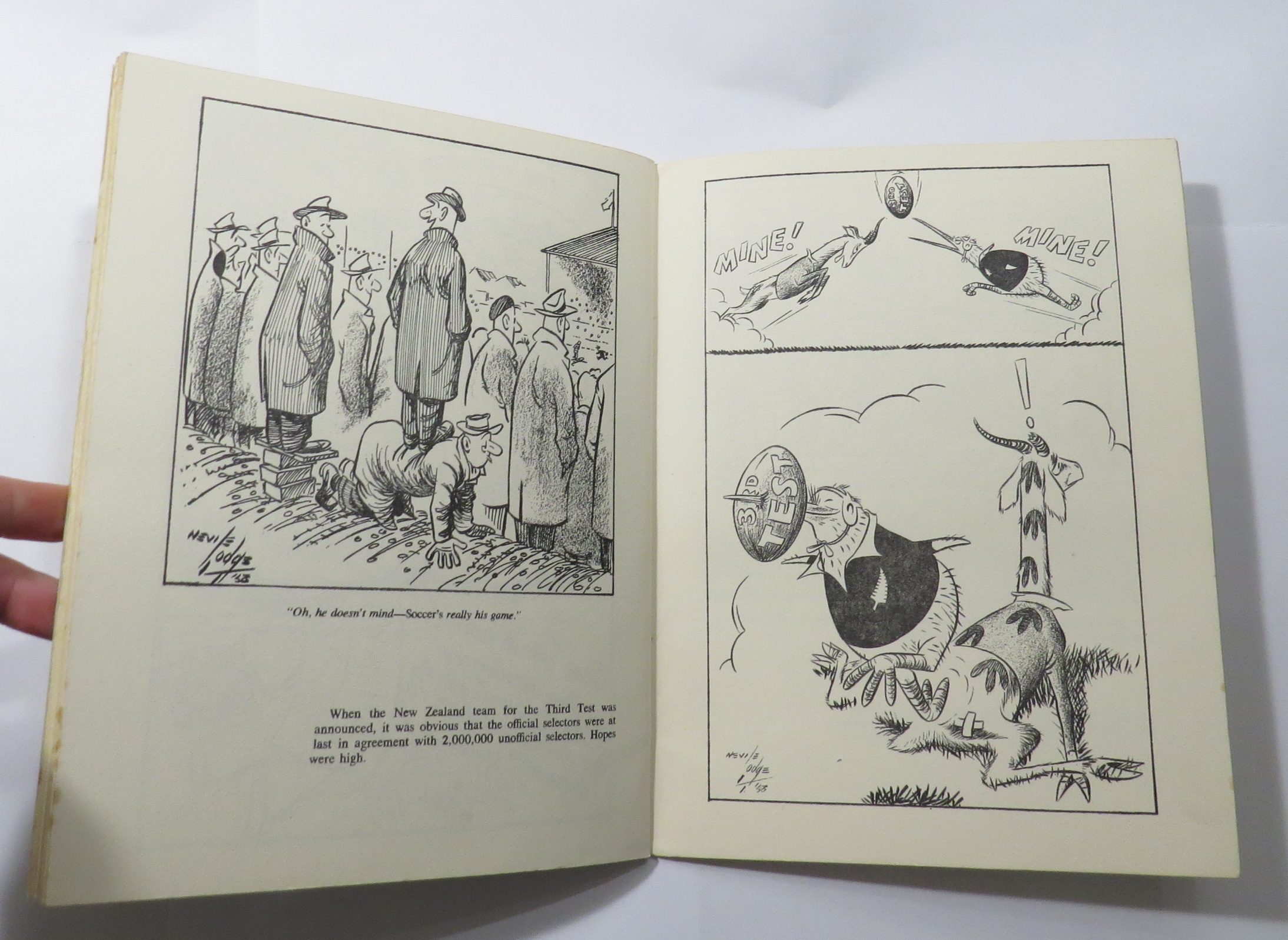 Lodge Laughs at the Springbok Tour : Cartoons and Comments by Nevile Lodge