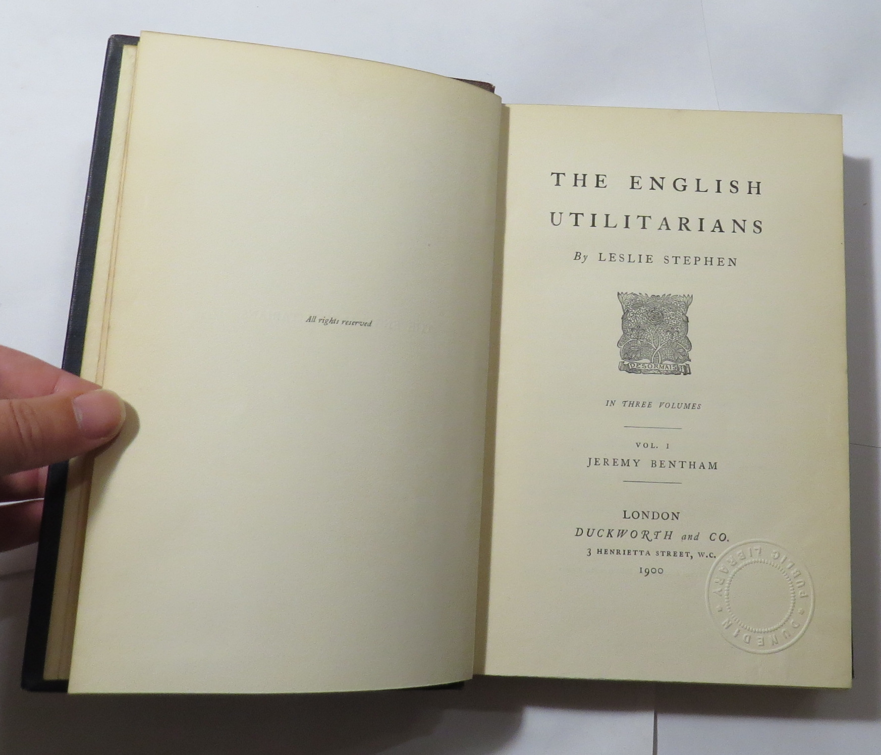 The English Utilitarians [Three Volumes]