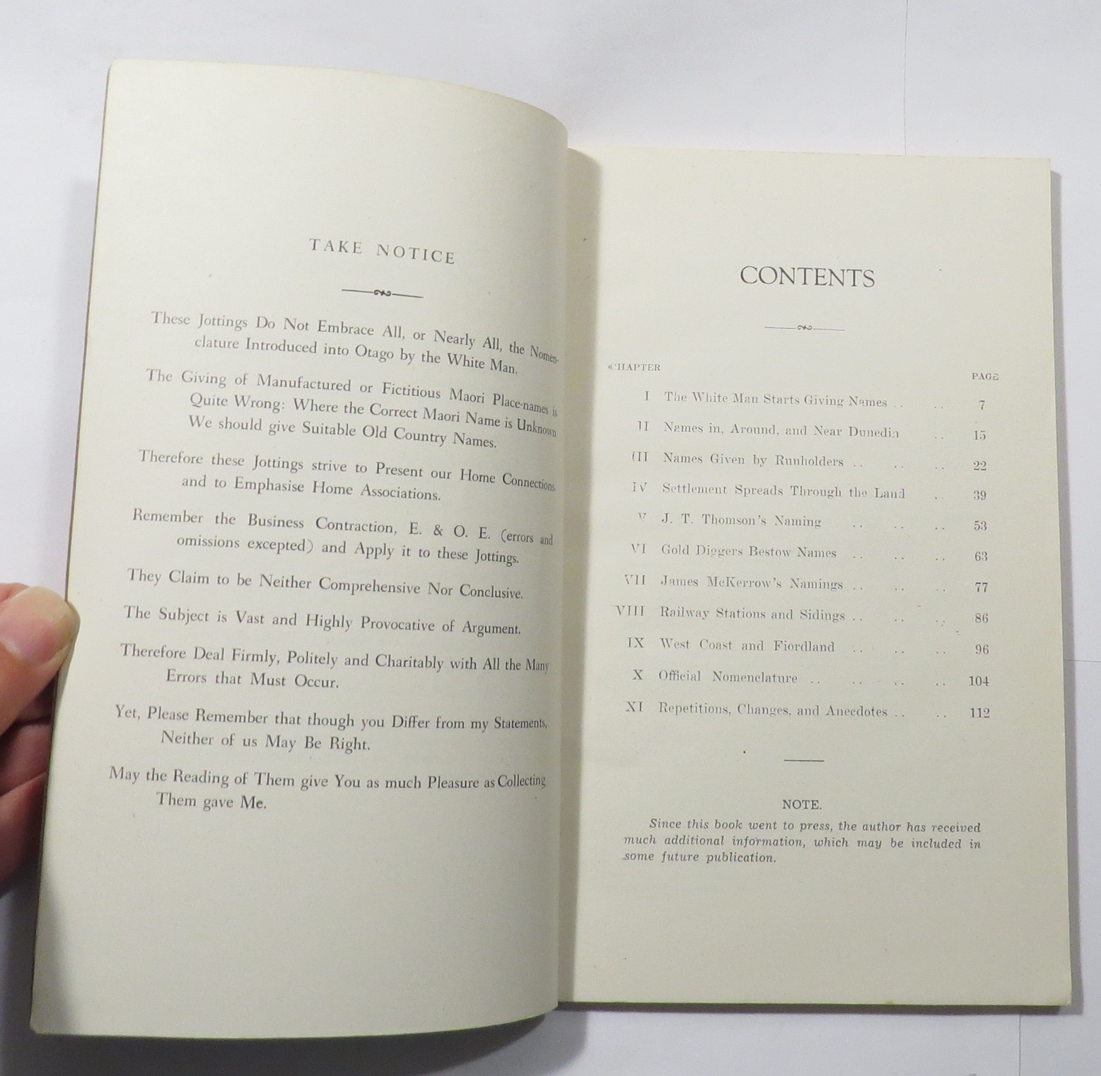 Otago Place Names: As Bestowed by the Pakeha and Jotted down by Herries Beattie