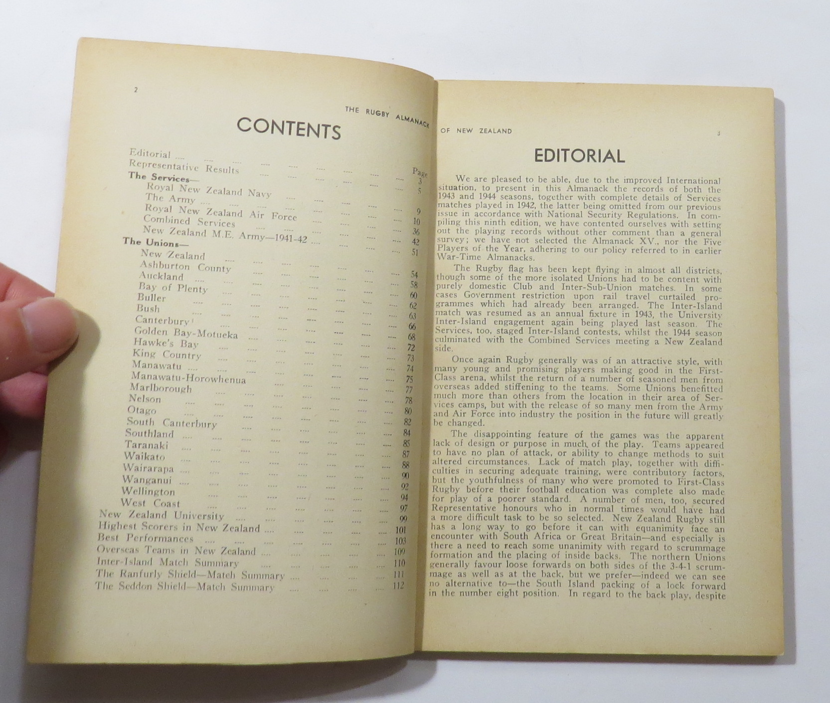 The Rugby Almanack of New Zealand 1944-45