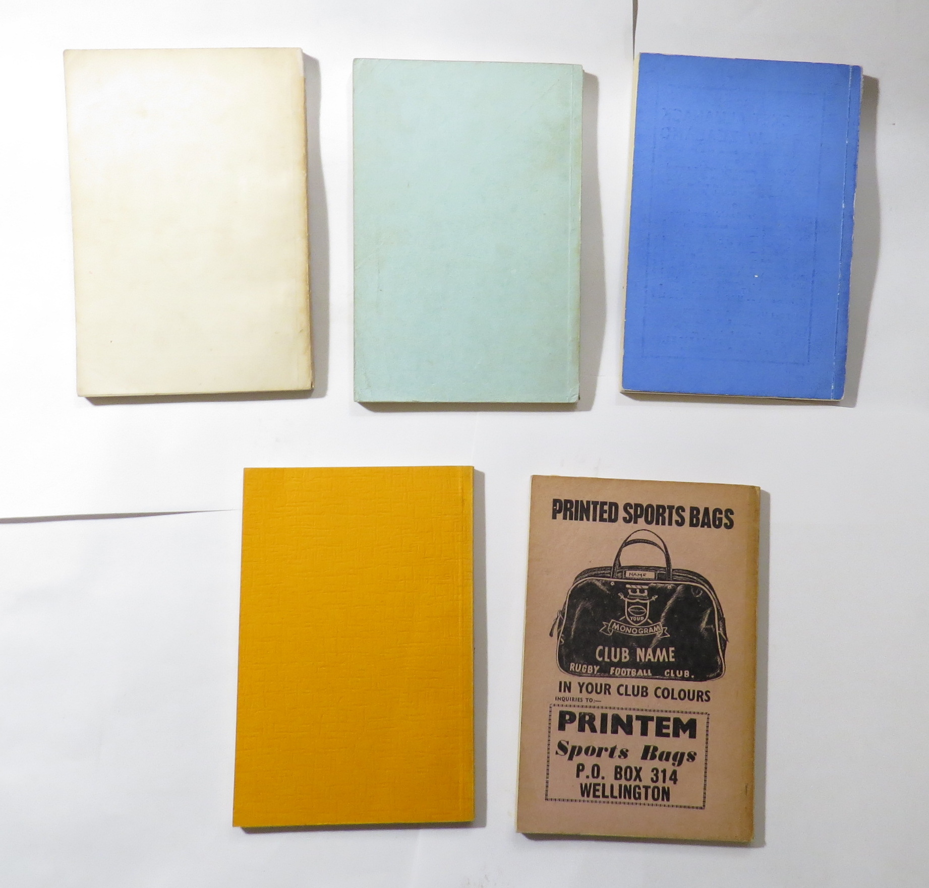 The Rugby Almanack of New Zealand 1955 Edition [+ 4 other issues: 1956; 1957; 1958; 1959]