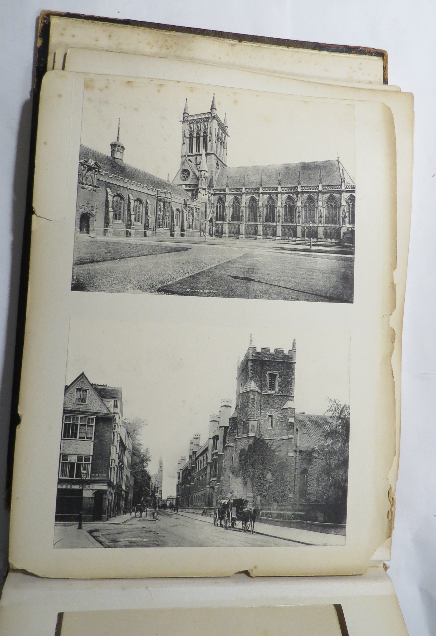 [Photograph album - art, architecture, landscapes, street scenes, United Kingdom, Holland, Amsterdam, Cambridge colleges, Totnes]