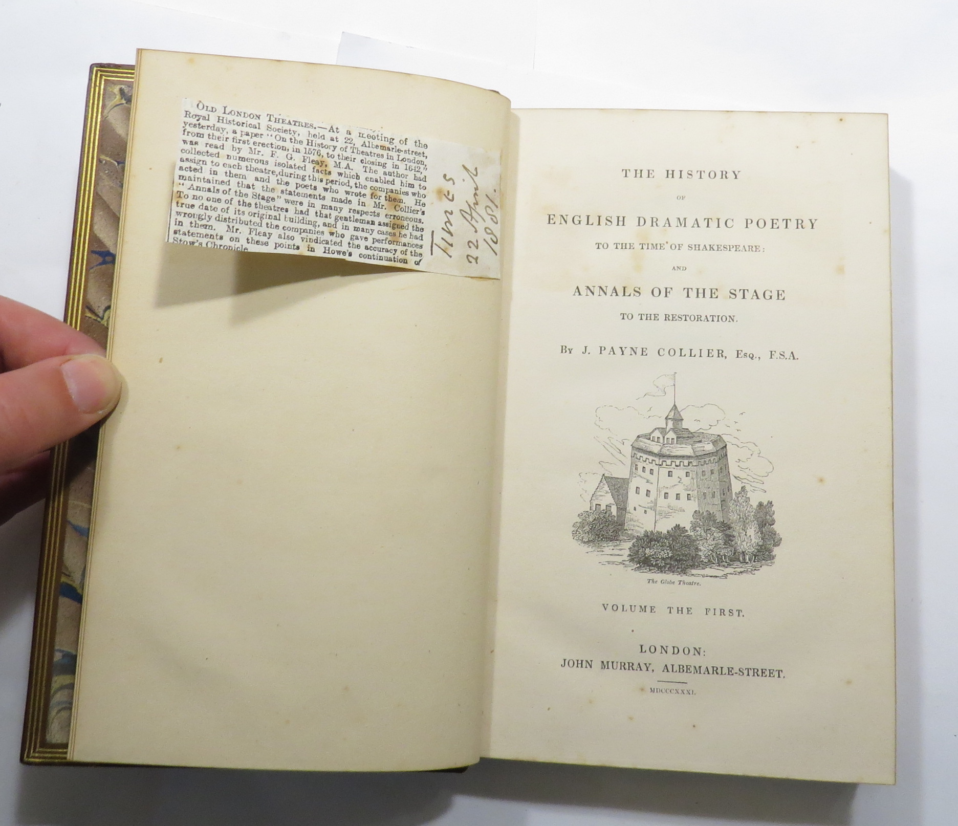 The History of English Dramatic Poetry to the Time of Shakespeare; and Annals of the Stage to the Restoration [3 volumes]