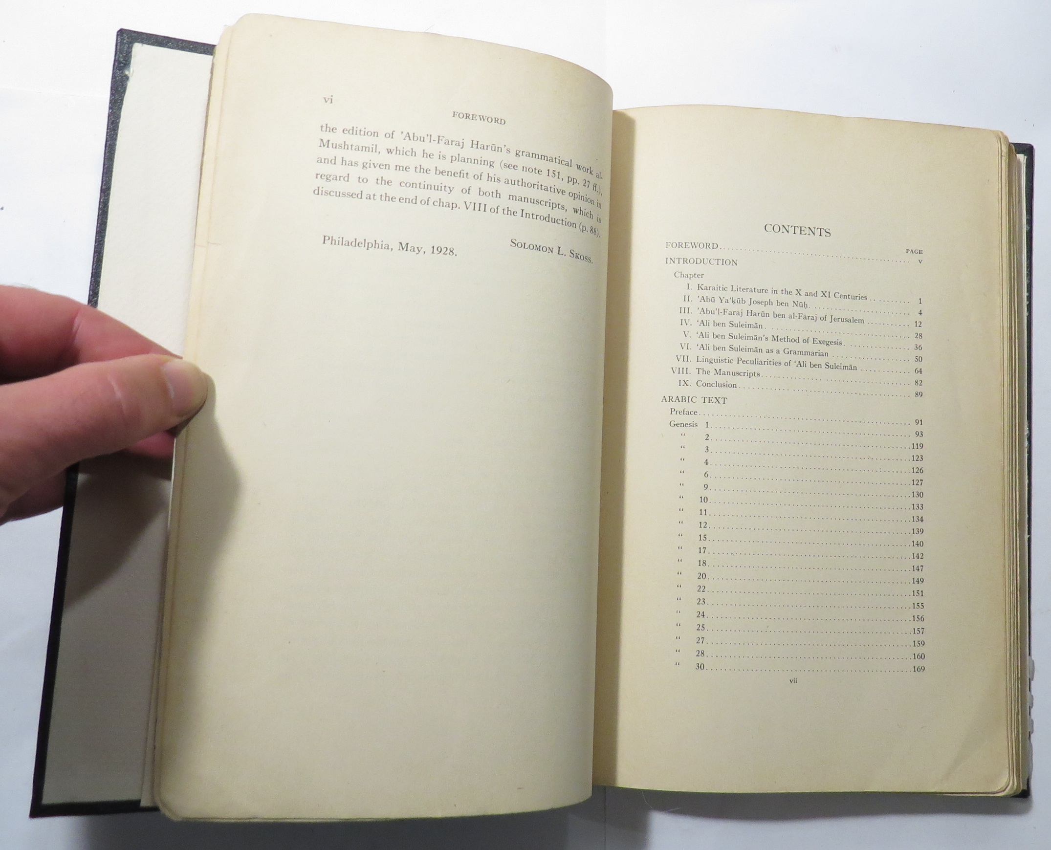 The Arabic Commentary of 'Ali Ben Suleiman the Karaite on the Book of Genesis