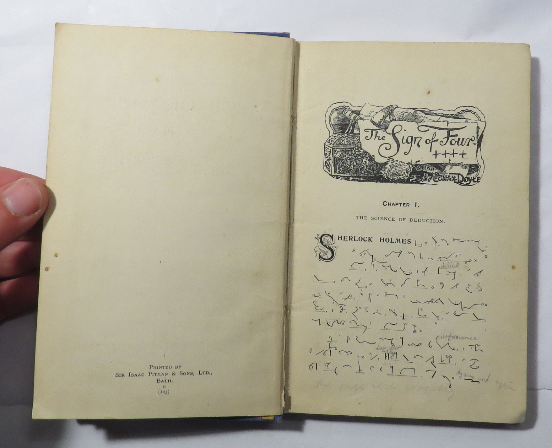 The Sign of Four : Engraved in the Easy Reporting Style of Pitman's Shorthand