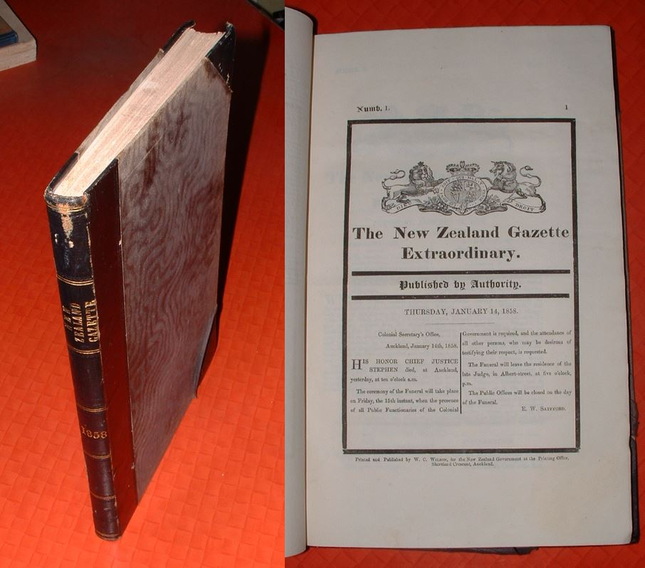 The New Zealand Gazette, for 1858